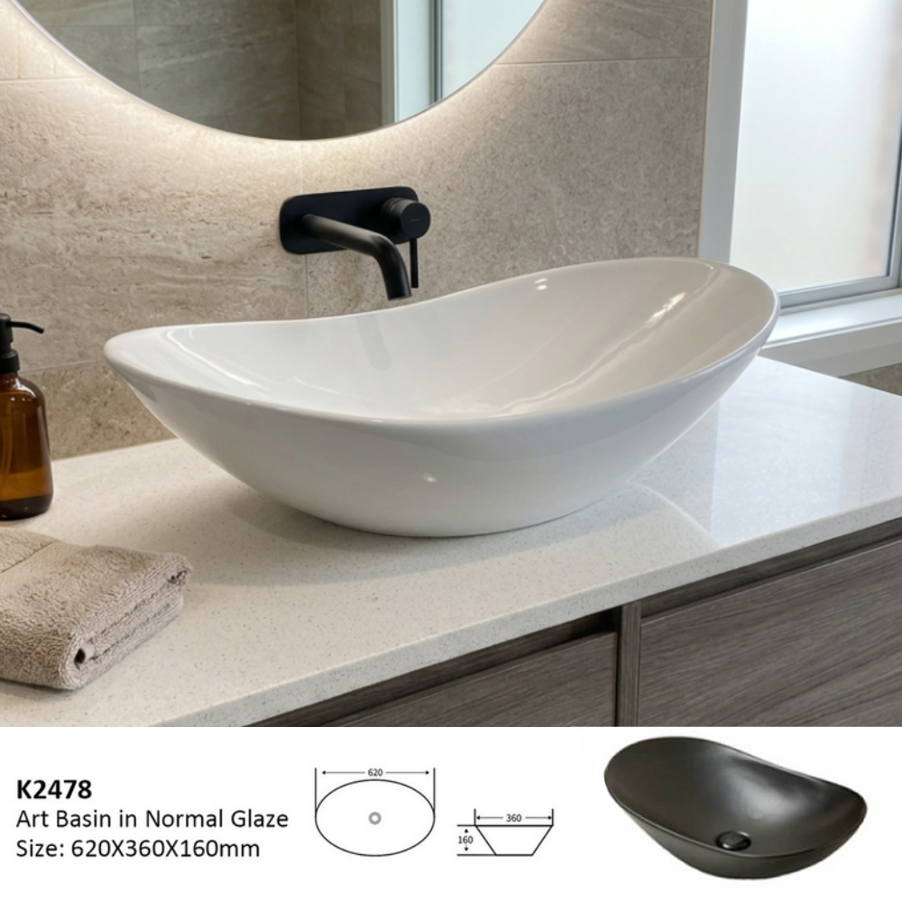 Above-Counter Basin Vessel-Shaped